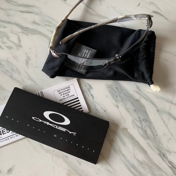 Early 2000 Oakley Dartboard White Camo Titanium Clear sunglasses - Picture 10 of 12